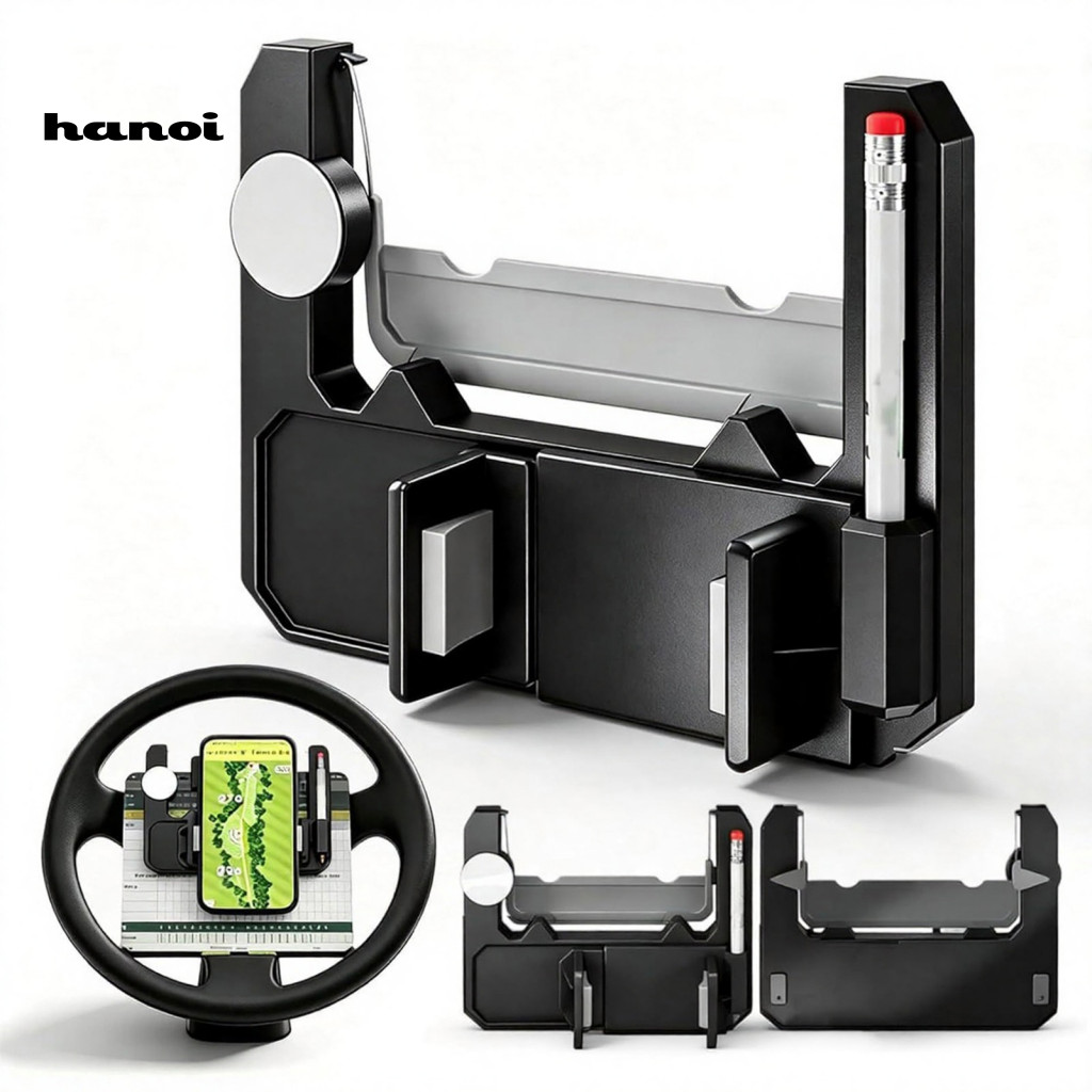 HAN_ Secure Golf Cart Phone Clip Golf Cart ที่วางโทรศัพท์มือถือ 1 หรือ 2 ชิ้น Universal Golf Cart พว