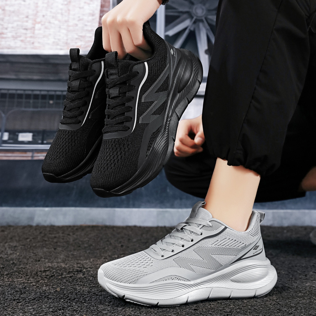 Shock-Absorbing สบายสวมใส่ด้านล่าง Breathable Flying ทอตาข่ายน้ําหนักเบาหนา Soled Anti @-
