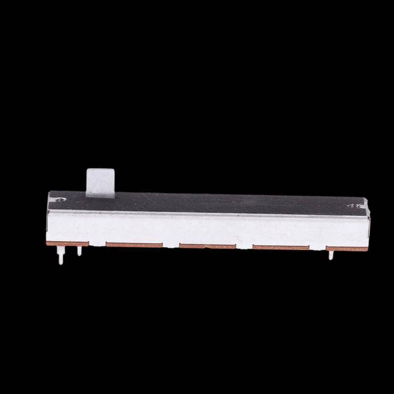 TRTU 88 มม. 3-Pin Single Potentiometer A10K B10K ตรงสไลด์ Potentiometer Mono Channel Mixer Fader Str