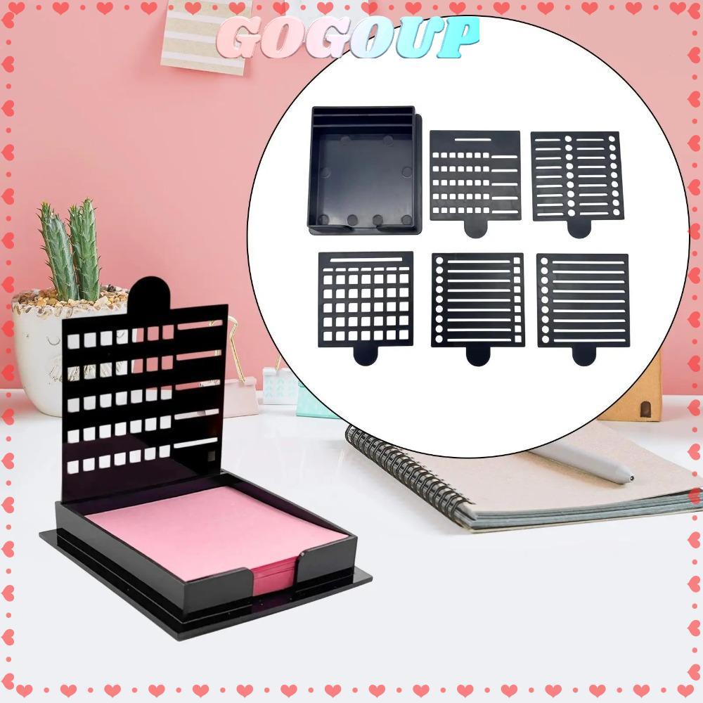 GOGOASDRF Sticky Note Holder Set, Sticky Note Storage Tools Sticky Note Organizer Sticky Note Stenci
