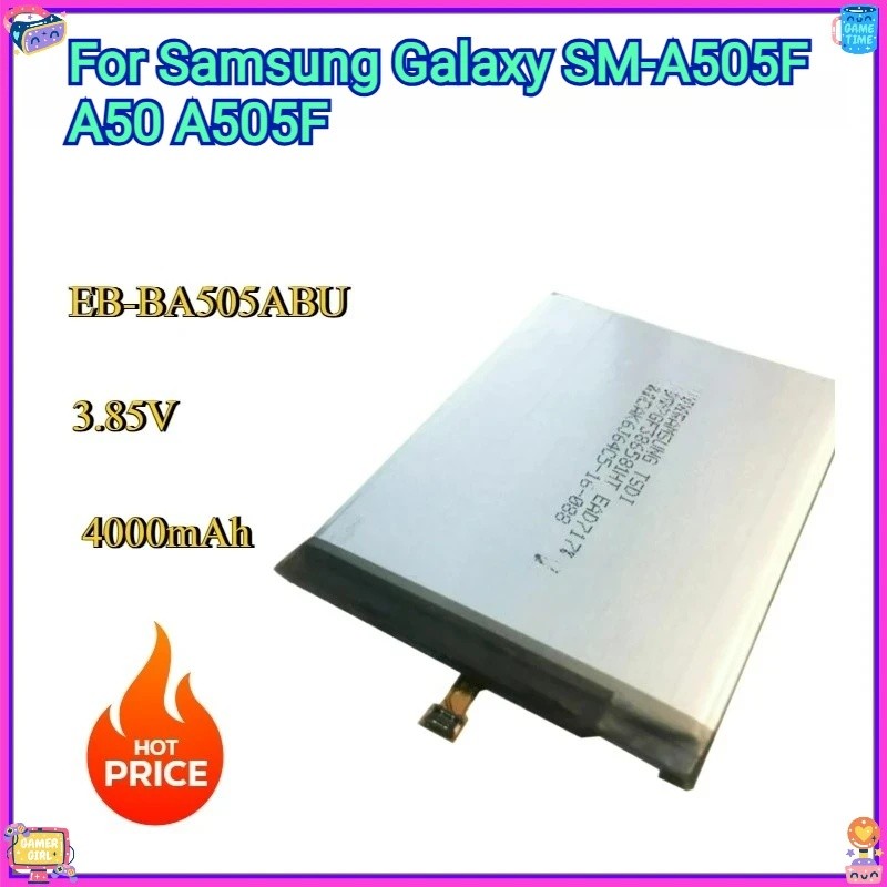 แบตเตอรี่ใหม่ EB-BA505ABU แบตเตอรี่สําหรับ Samsung Galaxy SM-A505F A50 A505F