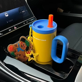 แก้วนํ้าเก็บความเย็น และเก็บความร้อน เก็บได้ทั้งความร้อน พร้อมหลอด710ML/24oz