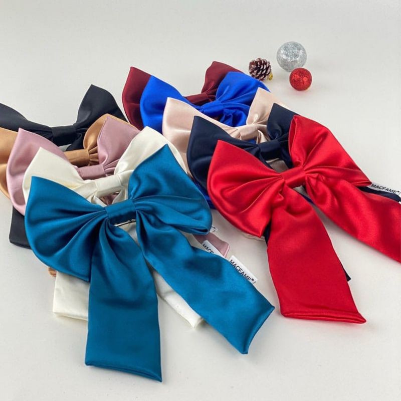 MERAH PI66 กิ๊บติดผมสีแดง/กิ๊บติดผมผู้หญิง/CHARACTER กิ๊บติดผม/RIBBON HAIRPIN แฟชั่นเกาหลี NB913