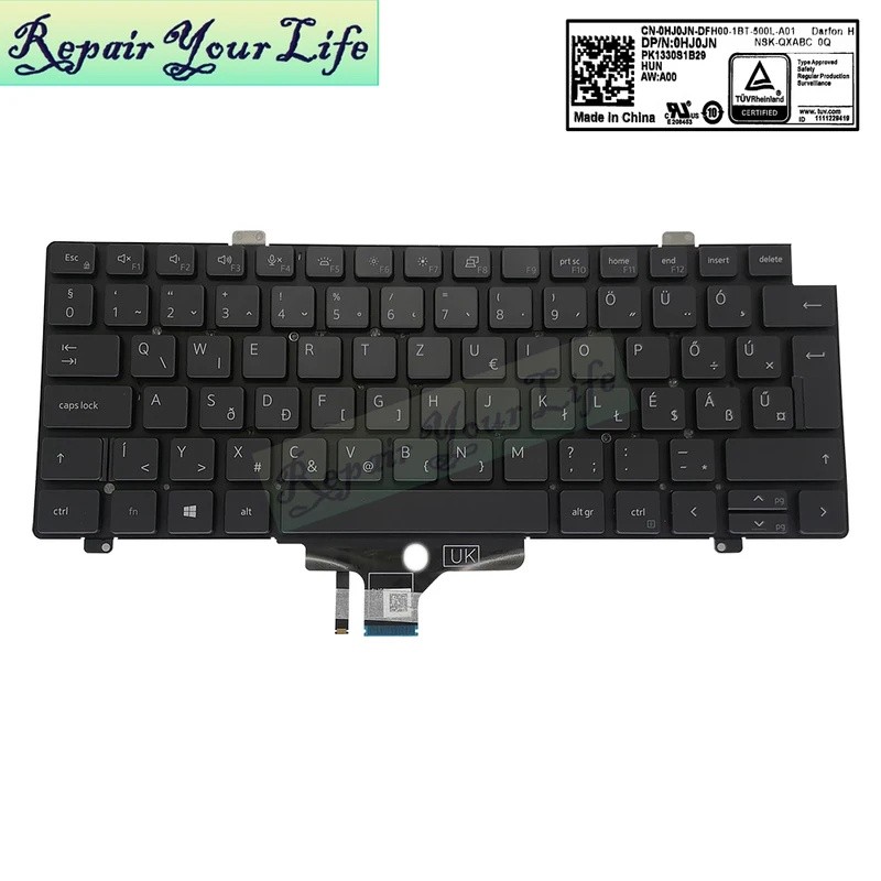 USฮังการี Backlit คีย์บอร์ดสําหรับ Dell Latitude 5420 5421 5430 P137G 7420 7520 P135G 0CW3R5 CW3R5 0