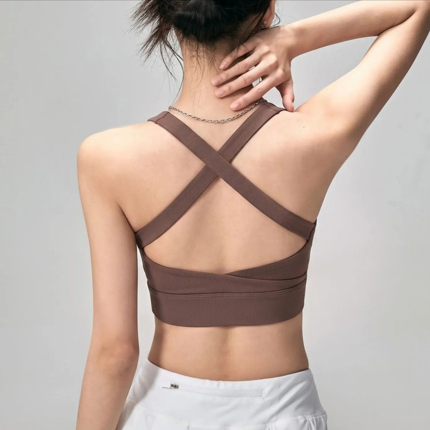【Sportsangel】สปอร์ตบราเซ็กซี่ ป้องกันกระแทก เหมาะกับใส่เล่นโยคะ ฟิตเนส สําหรับผู้หญิง
