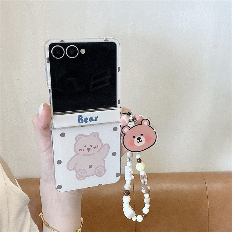 SAMSUNG Wave Point Bearเคสโทรศัพท์สําหรับSamsung Galaxy Z Flip 8 7 FE 6 5 4 ฝาครอบป้องกันบานพับ
