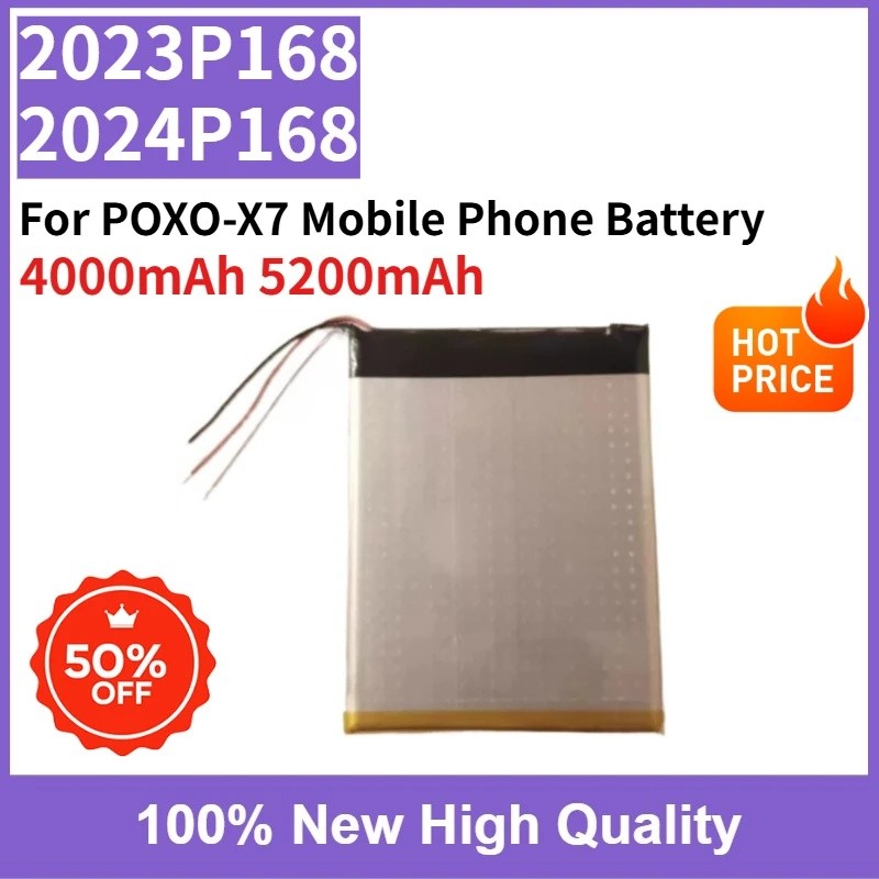 ใหม่เปลี่ยนแบตเตอรี่ 2023P168 2024P168 สําหรับ POXO-X7 แบตเตอรี่โทรศัพท์มือถือ Fast Shipping คุณภาพส
