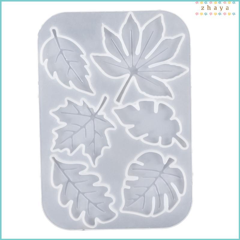 ZHAYA ต่างหูแม่พิมพ์เรซิ่นหัตถกรรม Moulds Maple Leaf Shape จี้แม่พิมพ์พวงกุญแจแม่พิมพ์