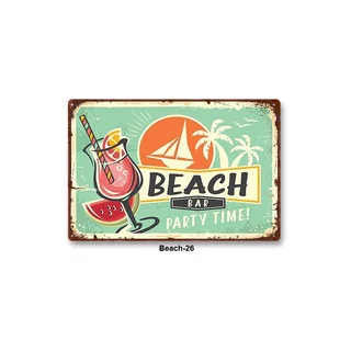 ป้ายผนังโลหะดีบุกยินดีต้อนรับ Vintage Decor Retro Plaque กันน้ํากันสนิม Cafe Bar Home