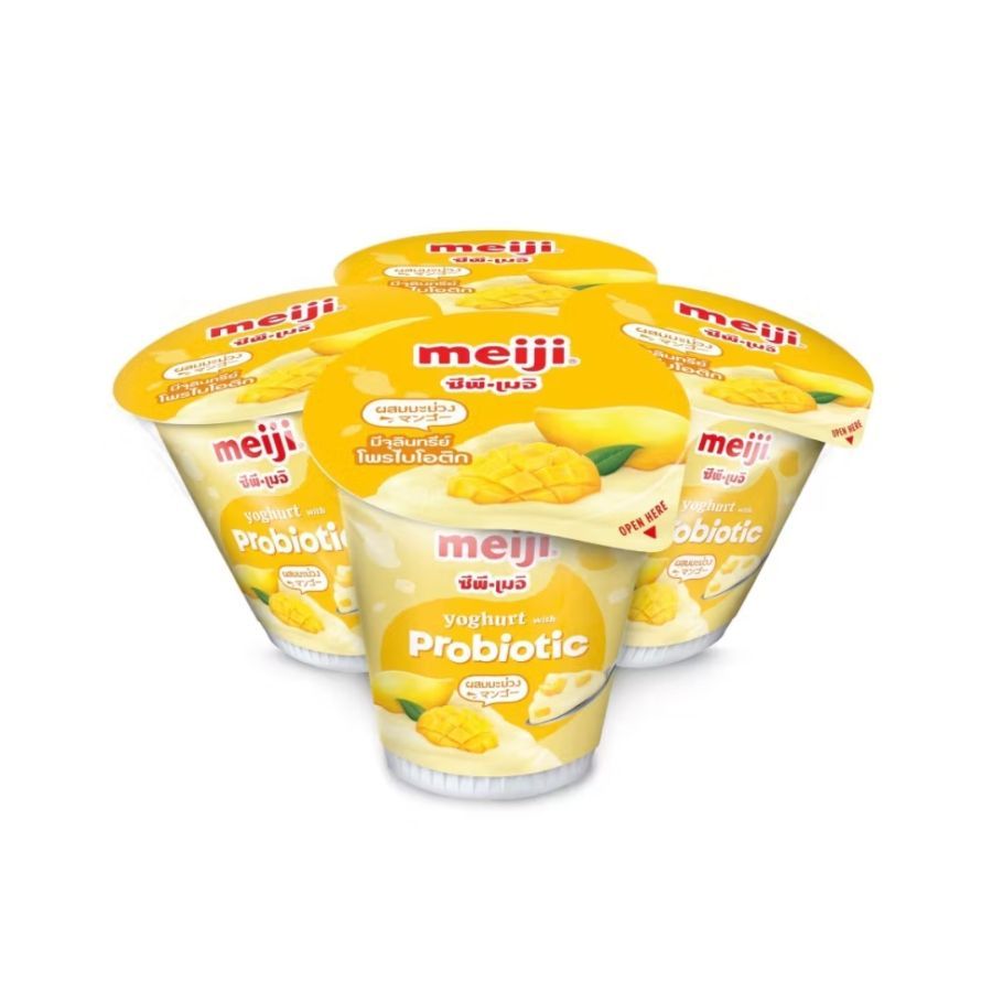 เมจิ โยเกิร์ตมะม่วง Meiji Yoghurt Mango 135g. Pack4