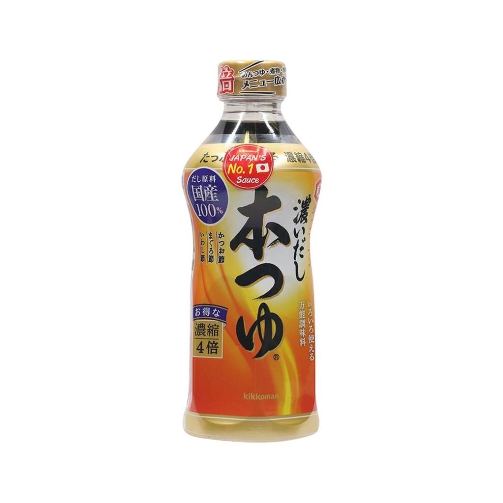 คิคโคแมน ซอสปลาแห้งผสมซอสถั่วเหลือง Kikkoman Hon Tsuyu 500ml.