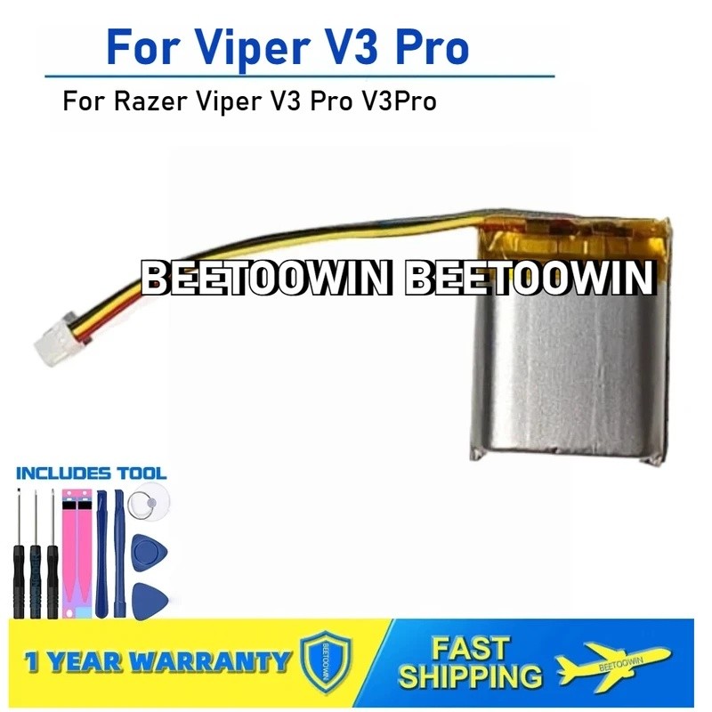 สําหรับแบตเตอรี่ทดแทนเมาส์ไร้สาย Razer Viper V3 Pro