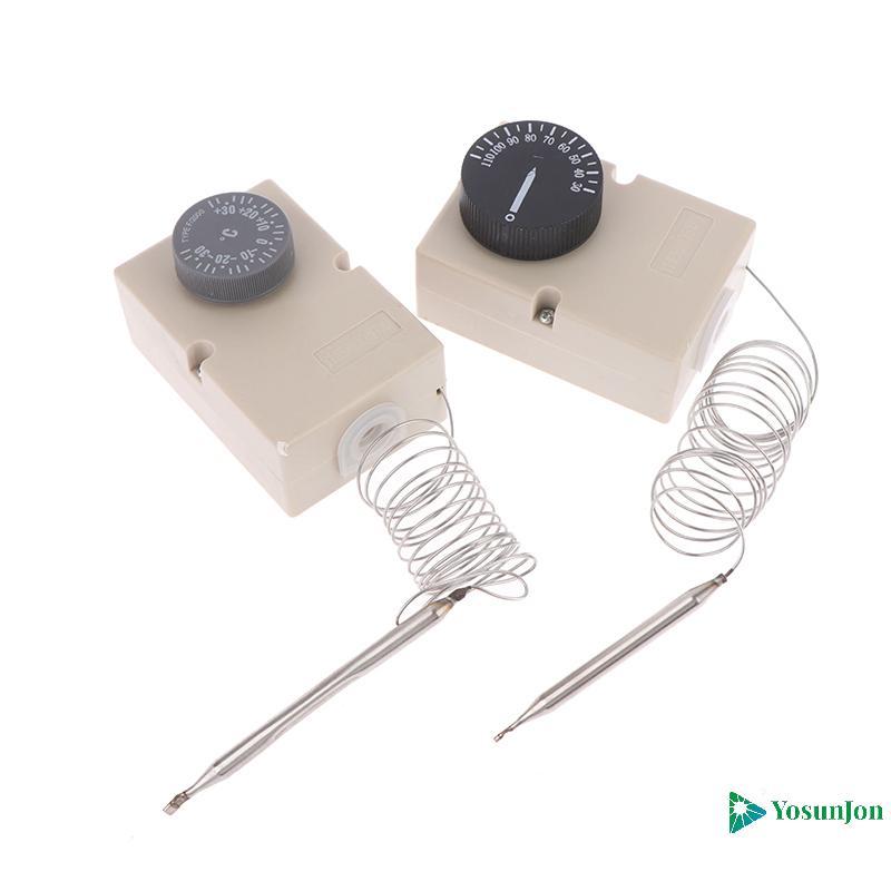 YosunJon] สําหรับอุปกรณ์ไฟฟ้าลูกบิดอุณหภูมิสวิทช์ Capillary Thermostat 50-300C 0-60C 0-50C 0-40C 30-