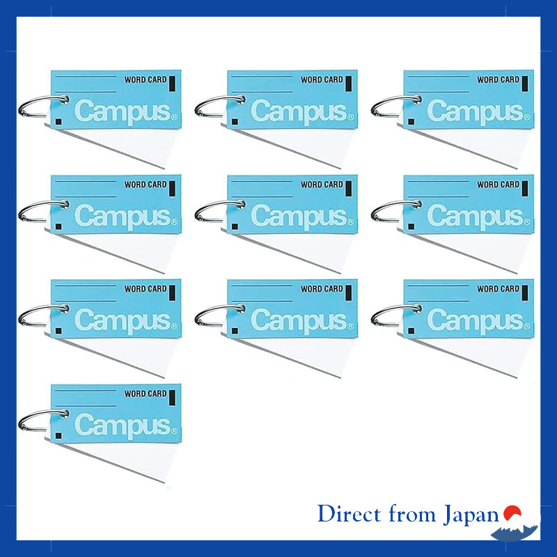 Kokuyo Campus Vocabulary Cards Blue, T-101B×10 Packs