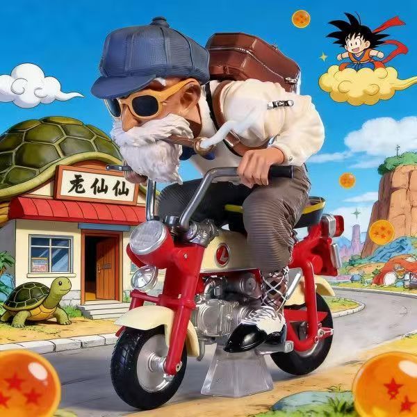 [ในสต็อก] Dragon Ball GK GD Akira Toriyama Motorcycle Series Motorcycle Turtle Fairy GK Figure Model