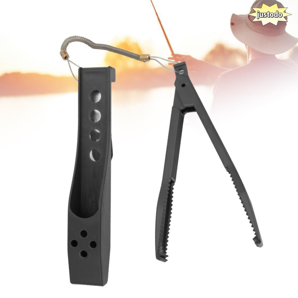 JUSTO Fish Gripper, พลาสติกพร้อมแขน Fish Lip Gripper, แบบพกพาน้ําหนักเบา Anti-Skid Handle Fish Clamp