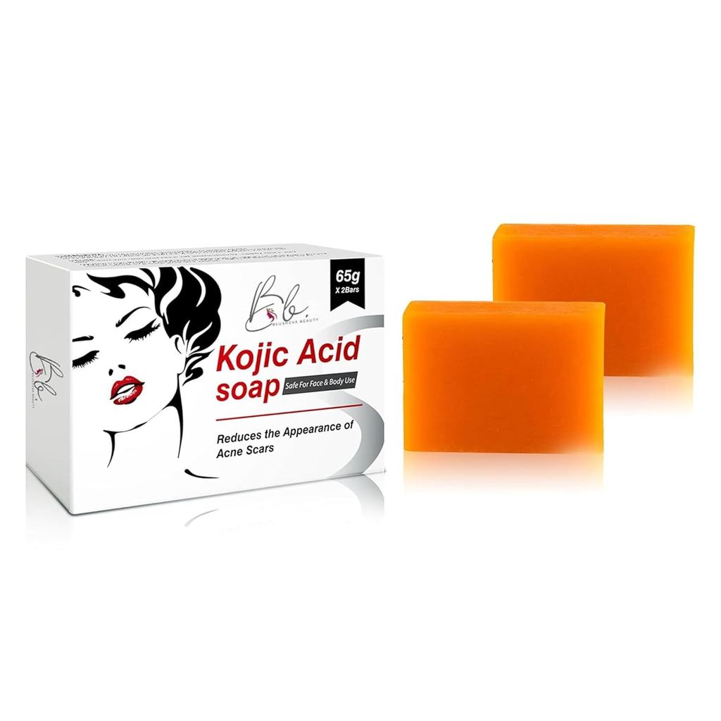 สบู่กรดโคจิก – 2 ก้อนในกล่องเดียว (65g x 2) | Face & Body Cleansing Bar พร้อมขมิ้น วิตามินซี ไฮยาลูร