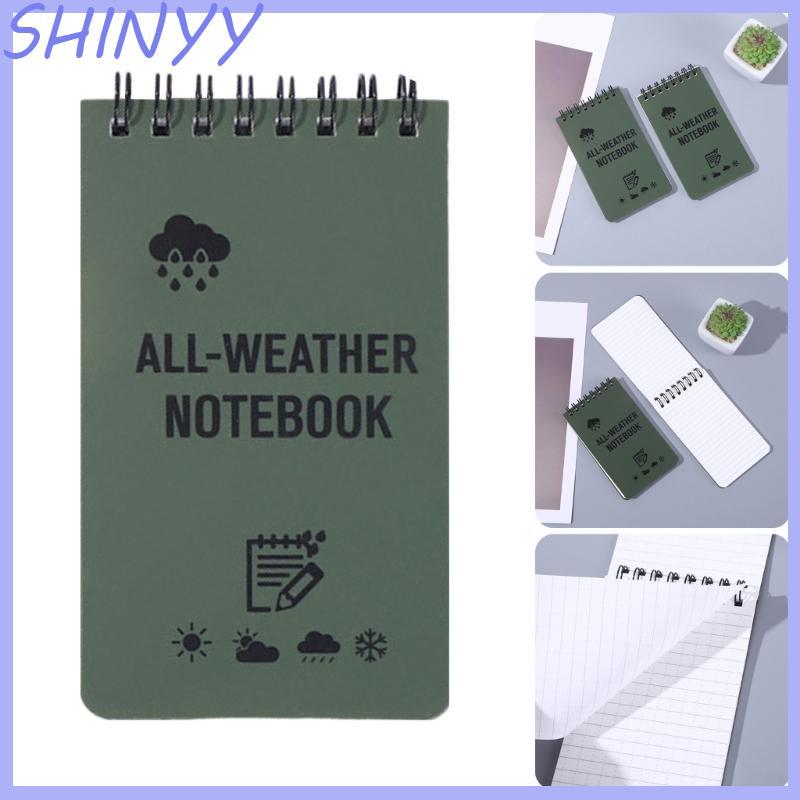SHI All Weather Pocket Notebook สมุดบันทึกกันน้ํา Spirals Lined Field Note Pad