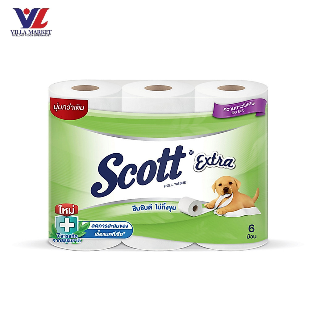 Scott Extra Bathroom Tissue Paper 6Pcs