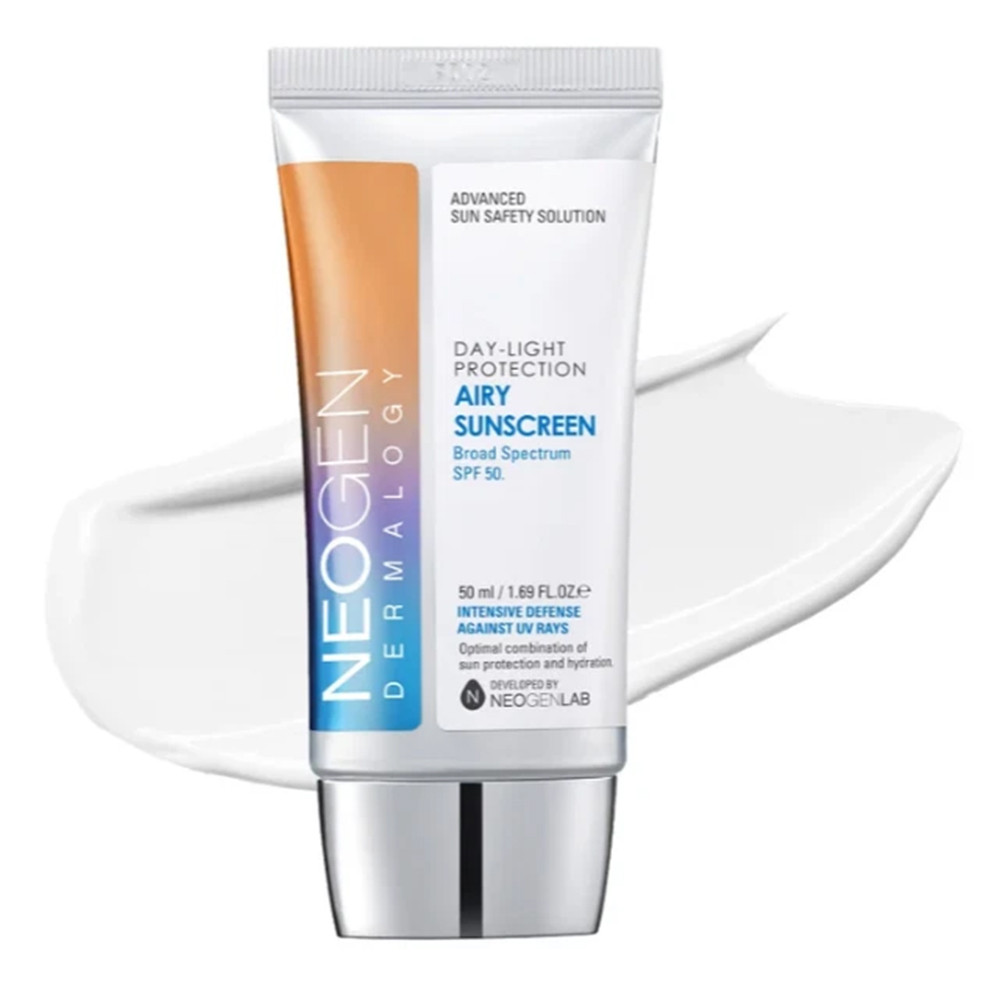 NEOGEN Airy Sunscreen SPF50, Breathable Formula, Long-lasting UV Defense, Moisturizing Face Sunscree