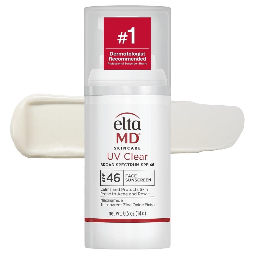 EltaMDUVClearFaceSunscreen,OilFreeSunscreenforSensitivewithZincOxide,DermatologyRecommended SL9X
