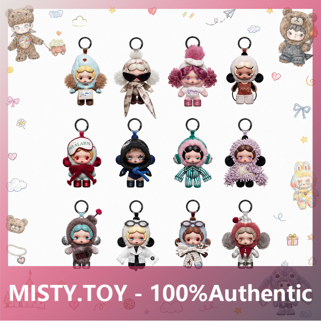 POPMART SKULLPANDA Dant to Want Series ตุ๊กตาจี้ตุ๊กตา Mystery Box ของขวัญของแท้