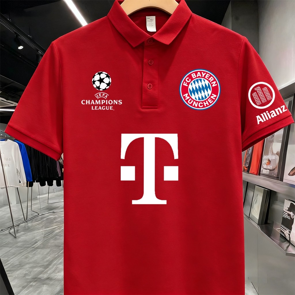 【polo】 NEW เสื้อโปโล เสื้อบาเยิร์นมิวนิก UEFA Champions Leaue football jersey FC Bayern Munich Polo 