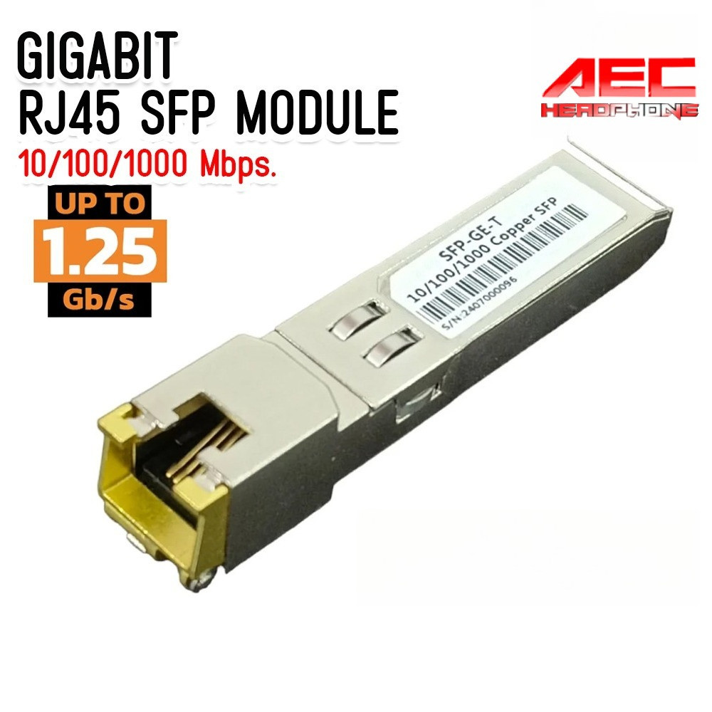 RJ45 SFP Module Gigabit 1.25G SFP To R J45 Module Transceiver 10/100/1000 Base-T 100M. SFP โมดูล