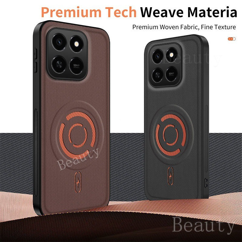 หรูหรา Textured ปลอกหนังสําหรับ Honor X7D X7 D X8D X9D X6D HonorX7D 5G 4G 2026 เคสโทรศัพท์แม่เหล็ก S