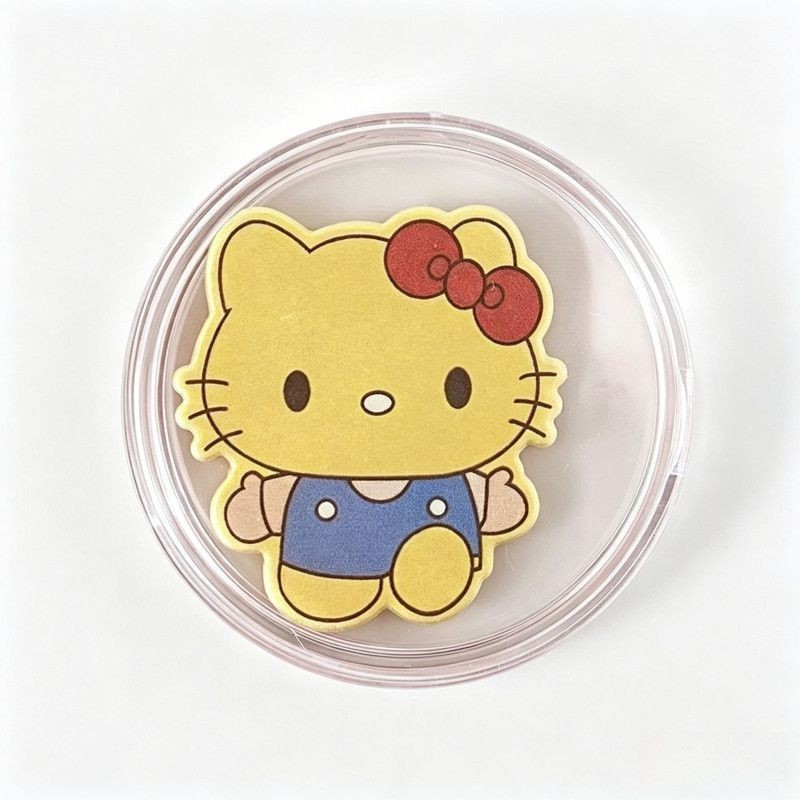 Water Shell Pure Gold 999 Sanrio Hellokitty Gold Phone Sticker การ์ตูน KT Cat Phone Case Decorative#