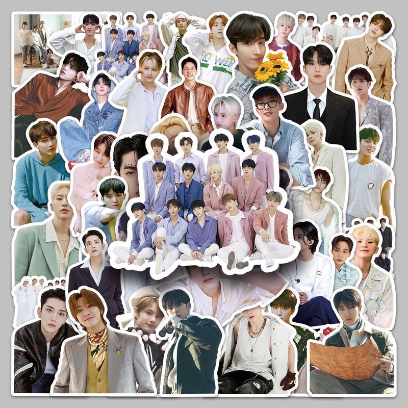 50 แผ่น Men Group Seventeenเคสโทรศัพท์สติกเกอร์เกาหลีStar Merchanted Cu [คลังสินค้าพร้อม] PS Tickers