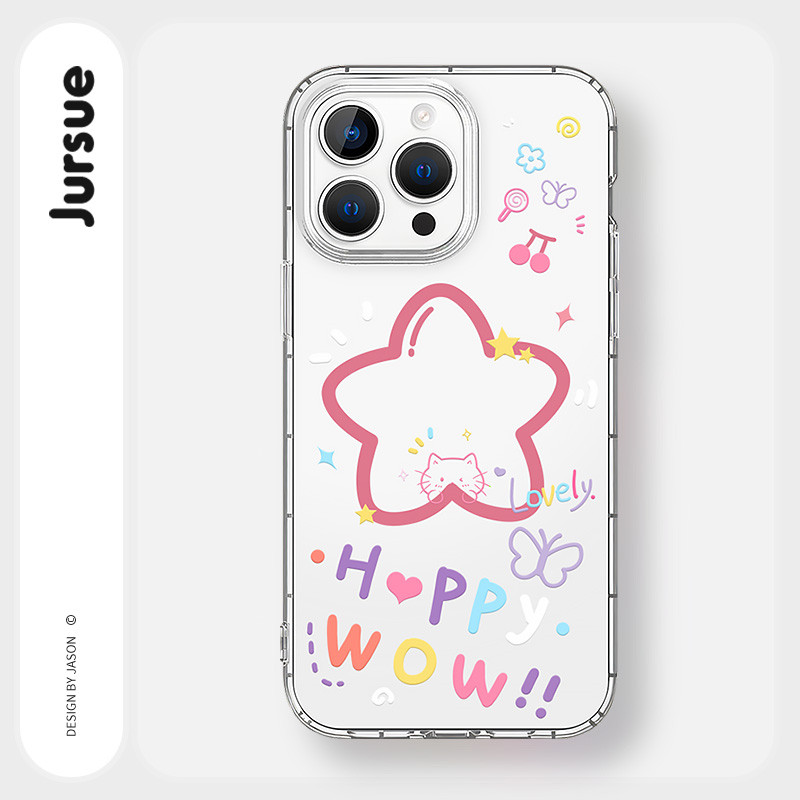 JURSUE เคสไอโฟน เคสนุ่มกันกระแทก การ์ตูนตลก น่ารักผู้หญิง เคสโทรศัพท์ for iPhone 17 Air 16 15 14 13 12 11 Pro Max SE 2020 X XR XS 8 7 Plus พลัส MZ5070645