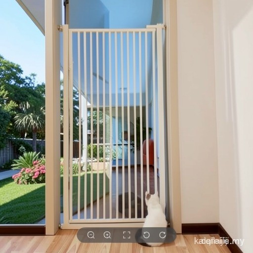 รั้วประตูเด็ก Pet Enclosure Anti Cat รั้วประตูรั้วสุนัข Guardrail รั้วพาร์ทิชันบันไดกรงในร่ม Baffle 