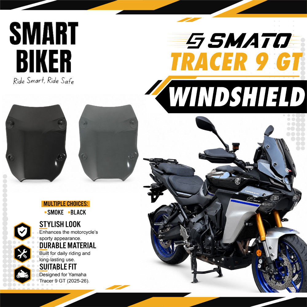 Smato Sport Windshield Tracer 9 GT (2025-2026) - Sporty Look
