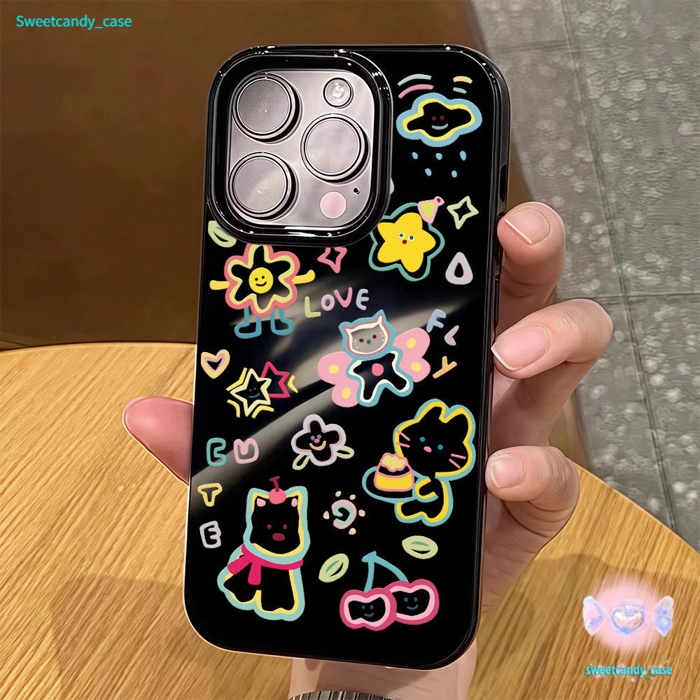 เคสสำหรับไอโฟน11 ส่งของเร็ว ดอกสดใสสุนัขน่ารัก เคสเรียบวาวเยลลี่ For iPhone17 16 15 14 11 12MINI 13ProMAX 7/8PLUS XS SE2