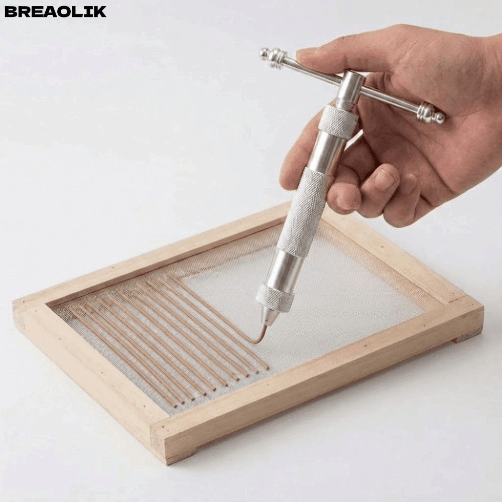 BREAOLIC กระถางธูป, สแตนเลส 2.0 มม. ไม้คั้นธูป, แบบดั้งเดิม DIY Craft ธูปเครื่องมือคู่มือธูปทําแม่พิมพ์สมาธิ