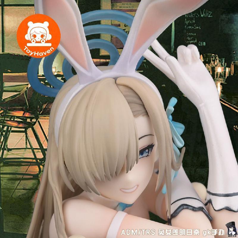 SAO-Bunny Girl Asuna Asuna ความสูง 23.5 ซม.เก้าอี้นั่งท่าทาง GK สําเร็จรูปรูปผ้าไหมสีดําสาวสวยเดสก์ท