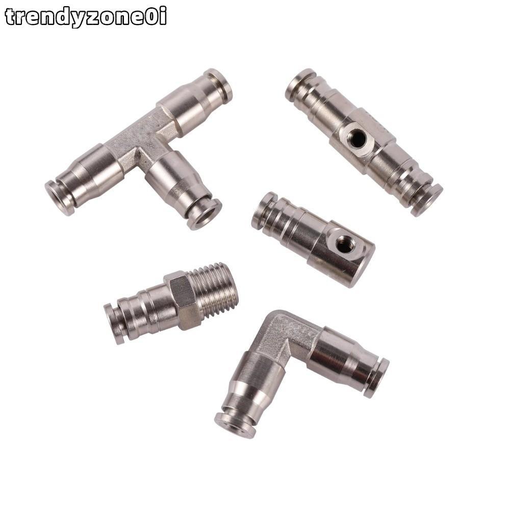 TRENDYZONE0I 1/4 ท่อ Slip Lock Connector, OD 6.35 มม.ขั้วตรงท่อหัวฉีด, ขั้วต่อ Tee ขั้วต่อข้อศอก Pus