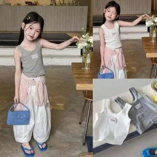 PRETTY BABY เสื้อเด็ก เสื้อกล้าม เสื้อแขนกุด เนื้อผ้าร่อง (2367)