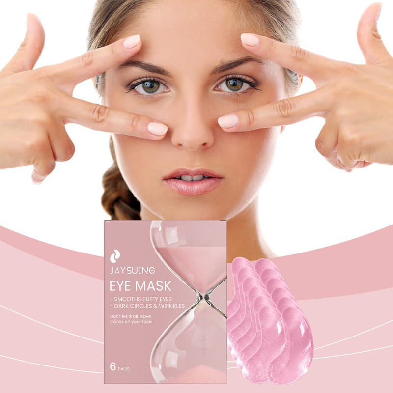 พร้อมสต็อก Pink Hyaluronic Acid Eye Patch Gentle Nourishing Care Moisturizing Eye Skin Eye Patch