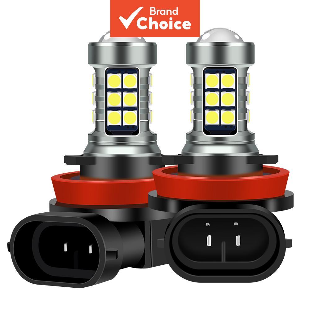 2 ชิ้น H8 H11 9005 9006 H4 H7 หลอดไฟ LED หมอก 6000k สีขาว 12v