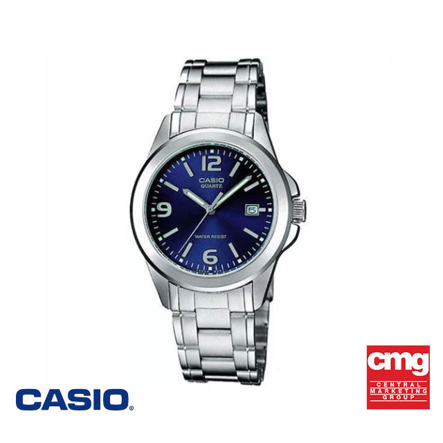 CASIO นาฬิกาข้อมือ CASIO รุ่น LTP-1215A-2ADF วัสดุสเตนเลสสตีล สีน้ำเงิน