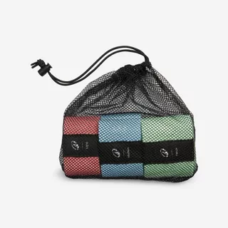 Decathlon Fabric Glute Resistance Bands - Tri-Pack ยางยืดบริหารสะโพกด้วยแรงต้านแบบผ้า (แพ็ค 3 เส้น) - Multi Color