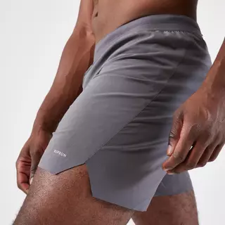Decathlon Light Men'S Running Shorts กางเกงวิ่งขาสั้นผู้ชาย Kiprun รุ่น Run 500 Comfort - Grey