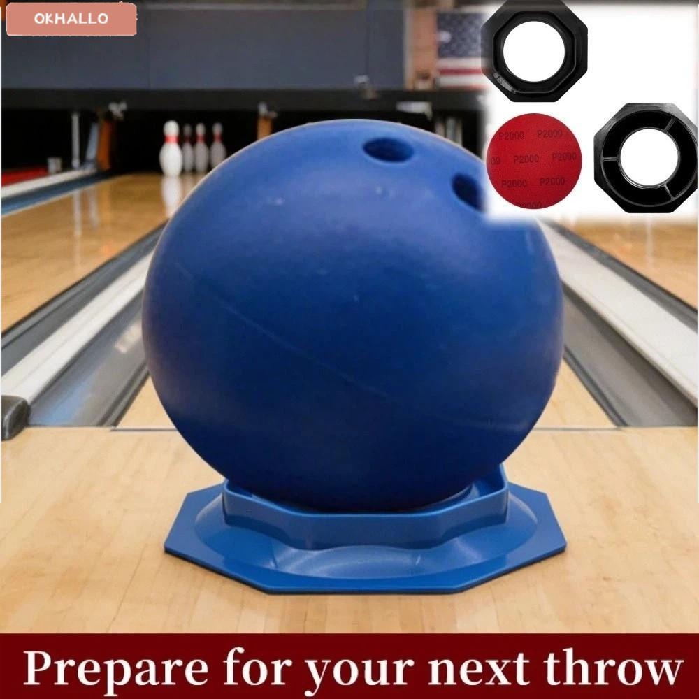 OKHALLO Bowling Ball Holder, 2-in-1 Non-Slip Bowling Ball Siding Pad Holder,Reusable Universal Hexag