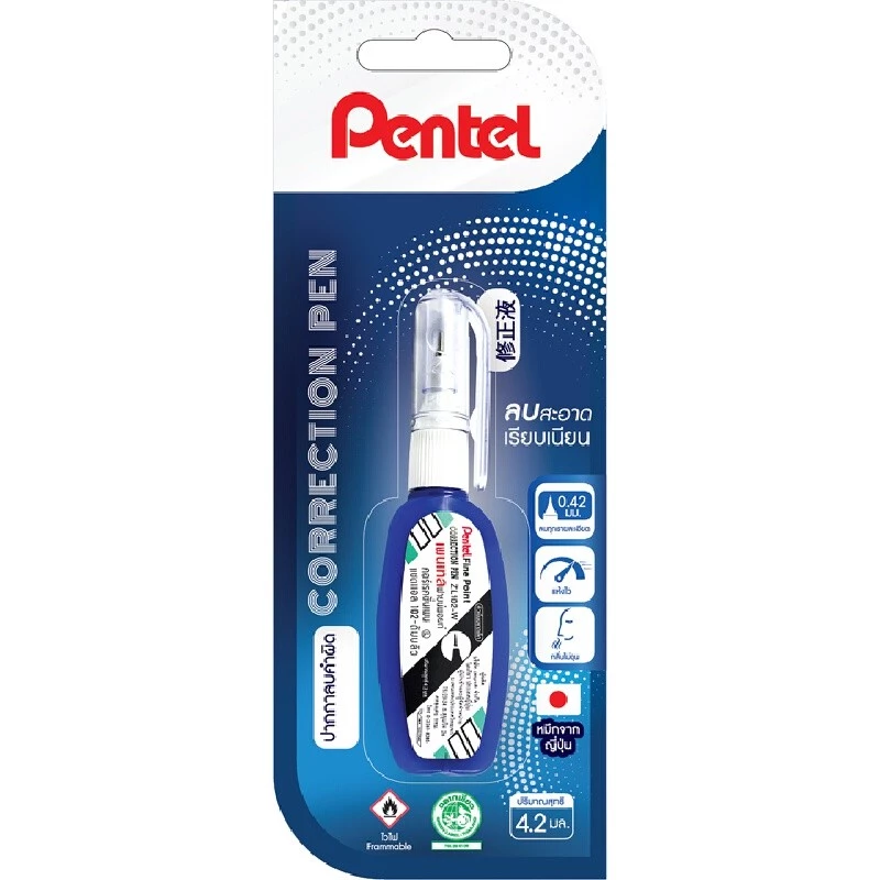 ปากกาลบคำผิด เพนเทล Fine Point ZL102-WBP 4.2 มล.