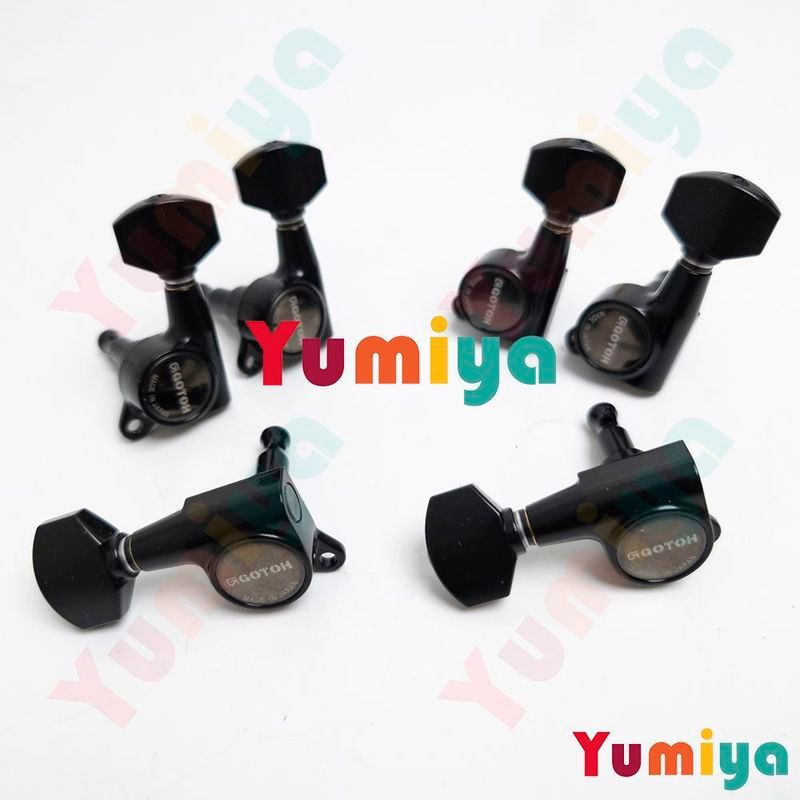 ญี่ปุ่น GOTOH SG381-07 ปุ่มเปียโน Winder 6 ปุ่มกีตาร์ไฟฟ้าซ้ายกีตาร์อะคูสติกจูนเนอร์ 3Lk