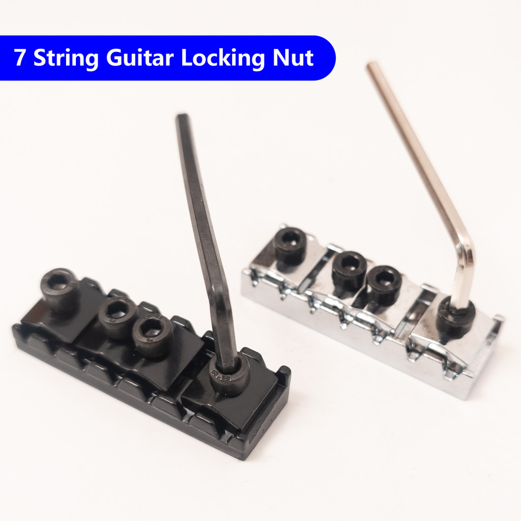 7 String Chrome Guitar Locking Nut String Lock Top Mount