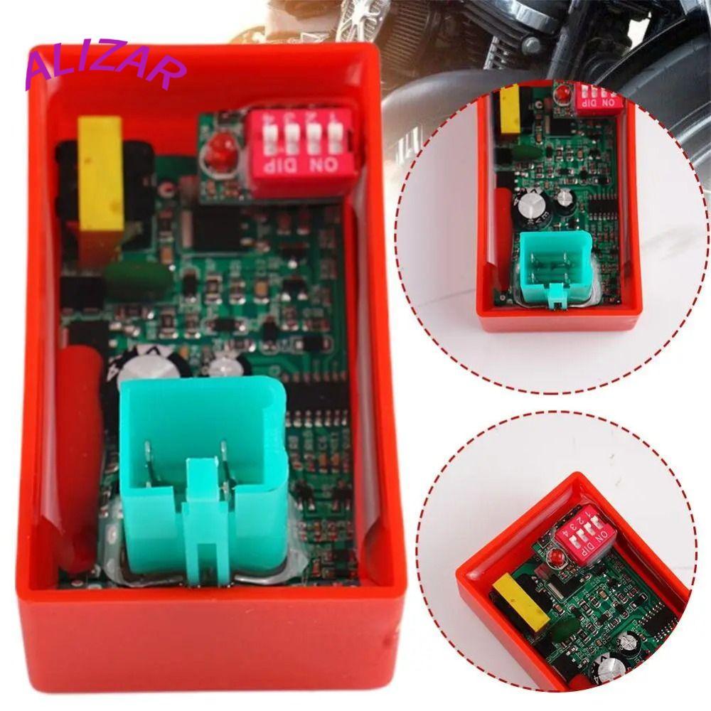 ALIZAR 4 Pin Starter CDI, 4 Pin เครื่องยนต์จุดระเบิดรถจักรยานยนต์ CDI Igniter, Dual Plug CDI โมดูลจุ
