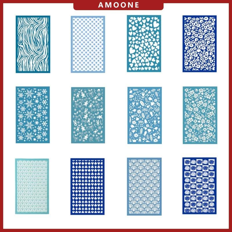AMOONE Reusable-Silk Screen Stencils Multifunctional Silk Screen Stencils Mesh-Stencils Transfer สํา